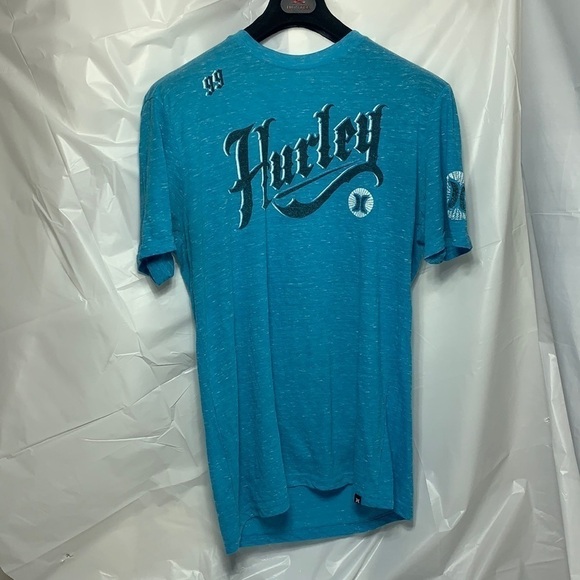 MEN’S Hurley Teal Short sleeve Tee shirt Size L - Picture 2 of 4
